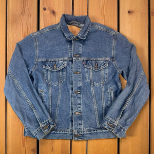 Vintage 90s Levi's Denim Trucker Jacket Mens Size M Made in USA 70507-0389 Retro